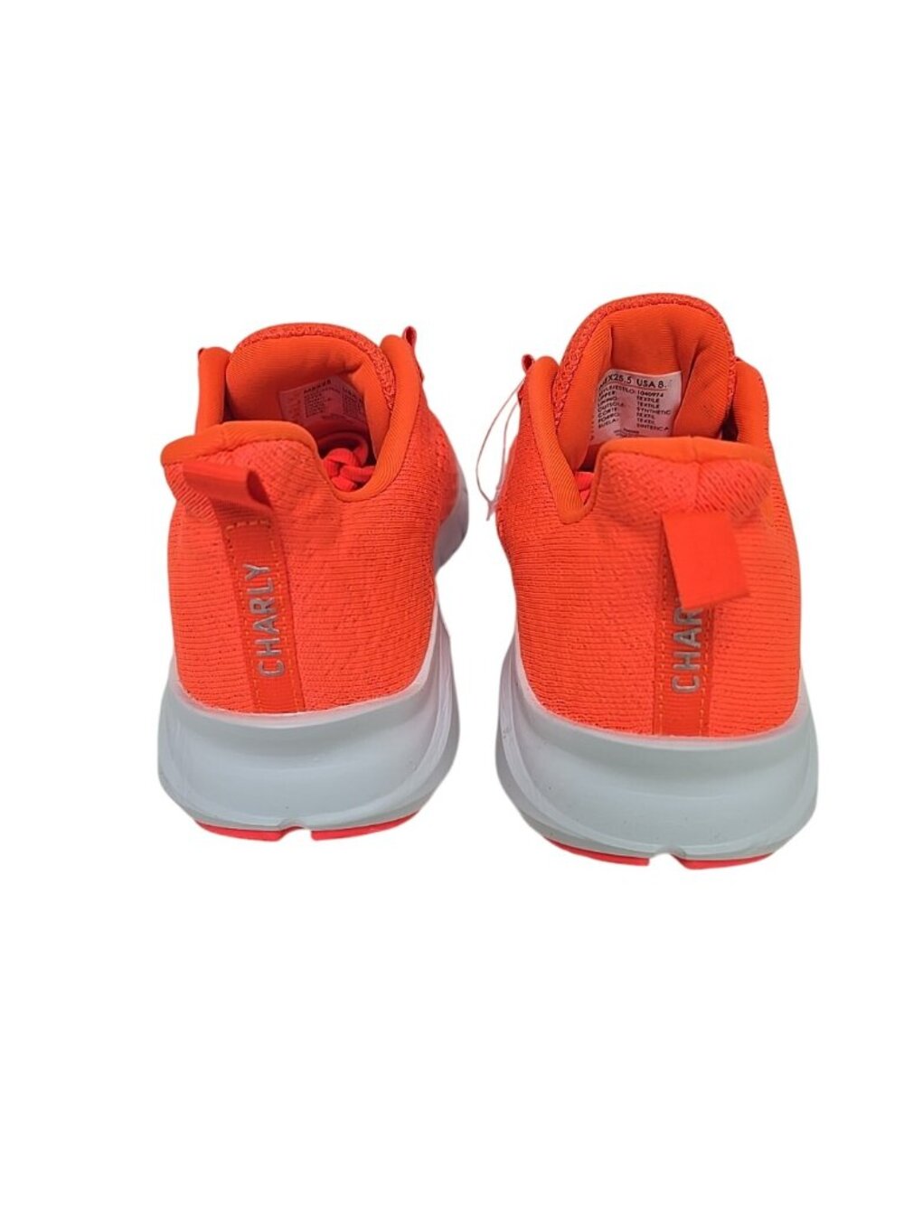 Charly Women’s Low-Cut Tennis Athletic Sneakers 1040974 Coral White Size 8M - Picture 3 of 8